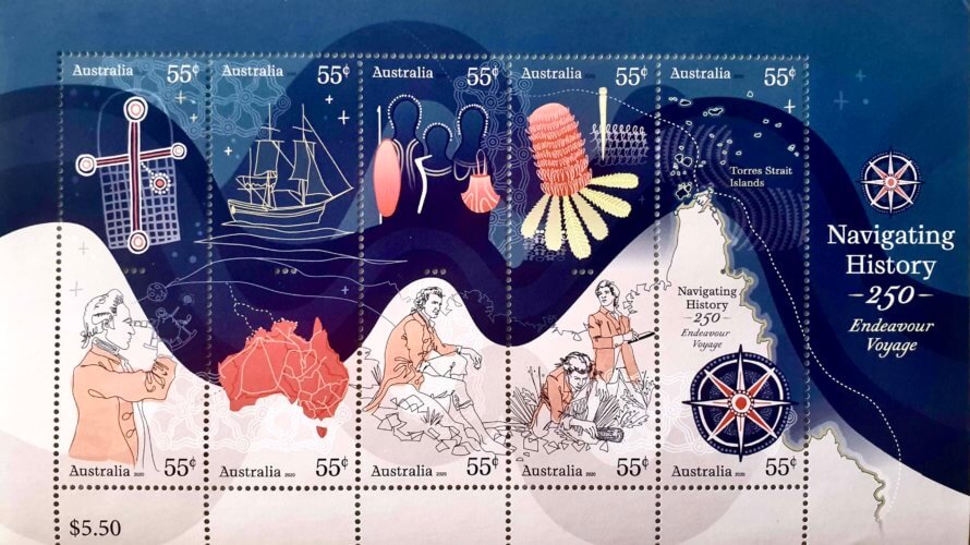 何度も眺めたくなるジェームス・クックの250周年記念切手
