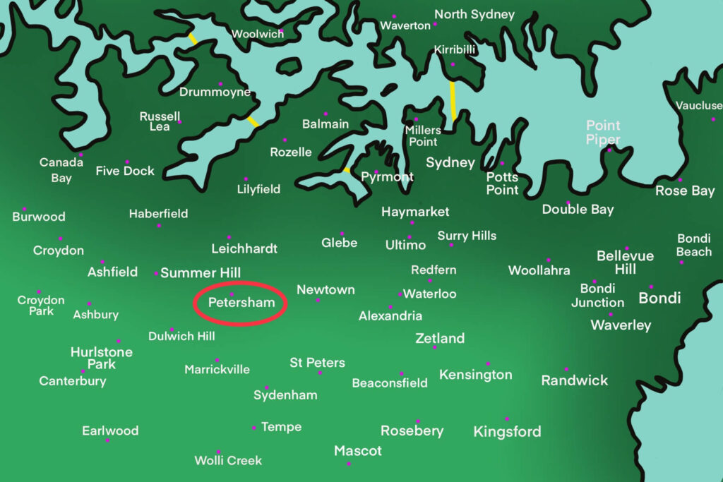 Petersham map
