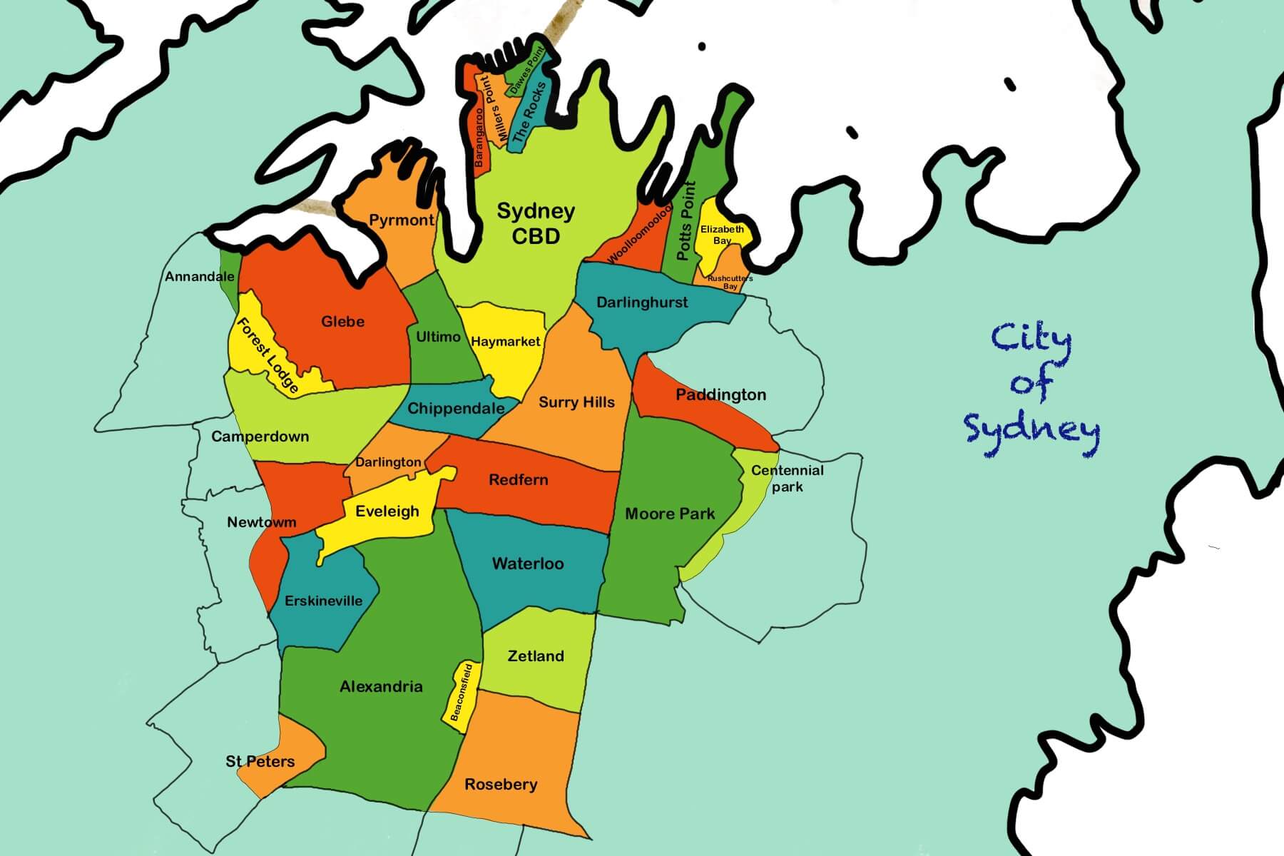 City of Sydney Map