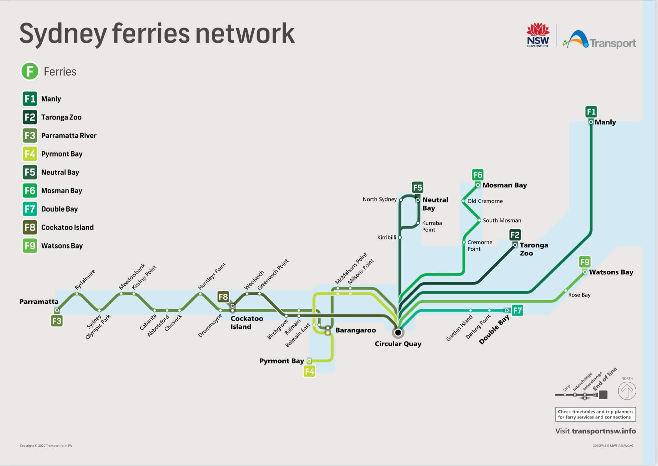 Ferry map