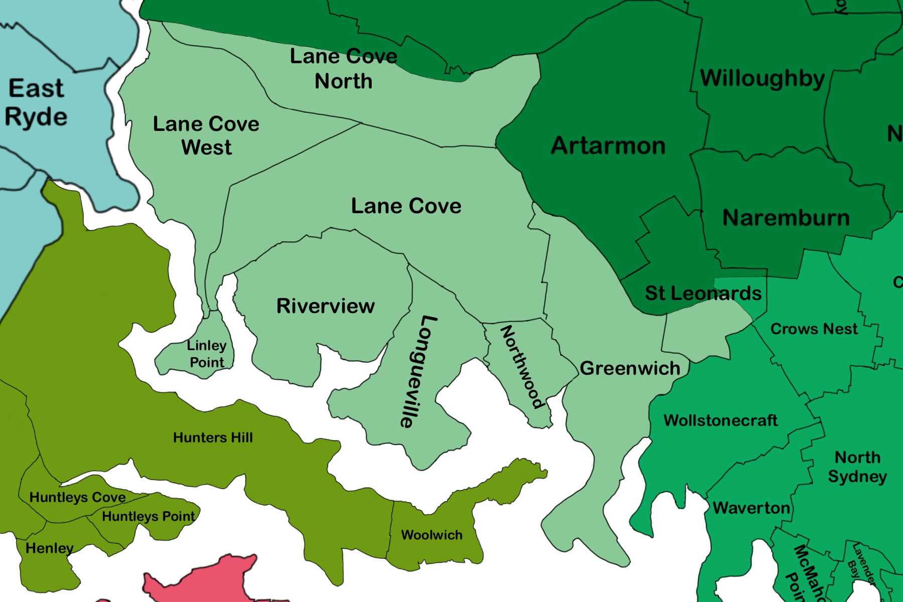 Municipality of Lane Cove Map