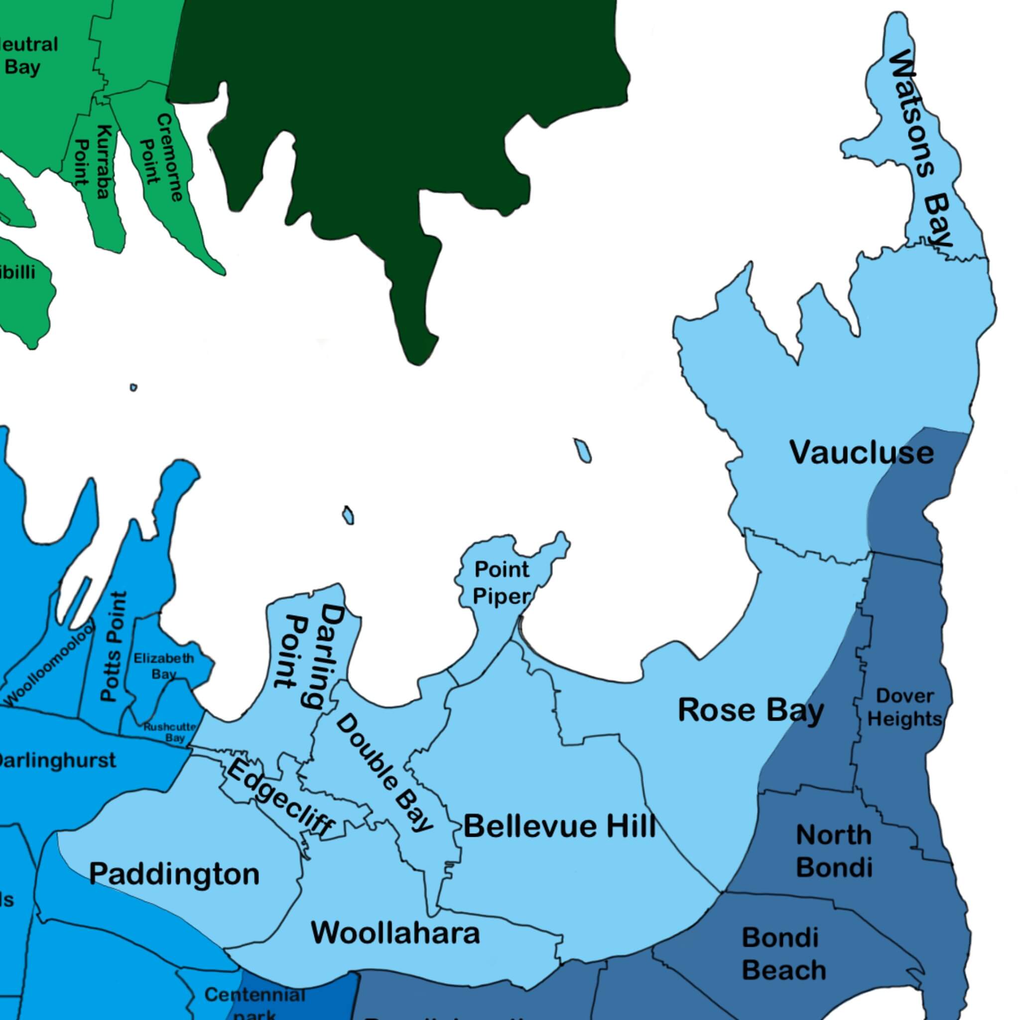 Municipality of Woollahra Map