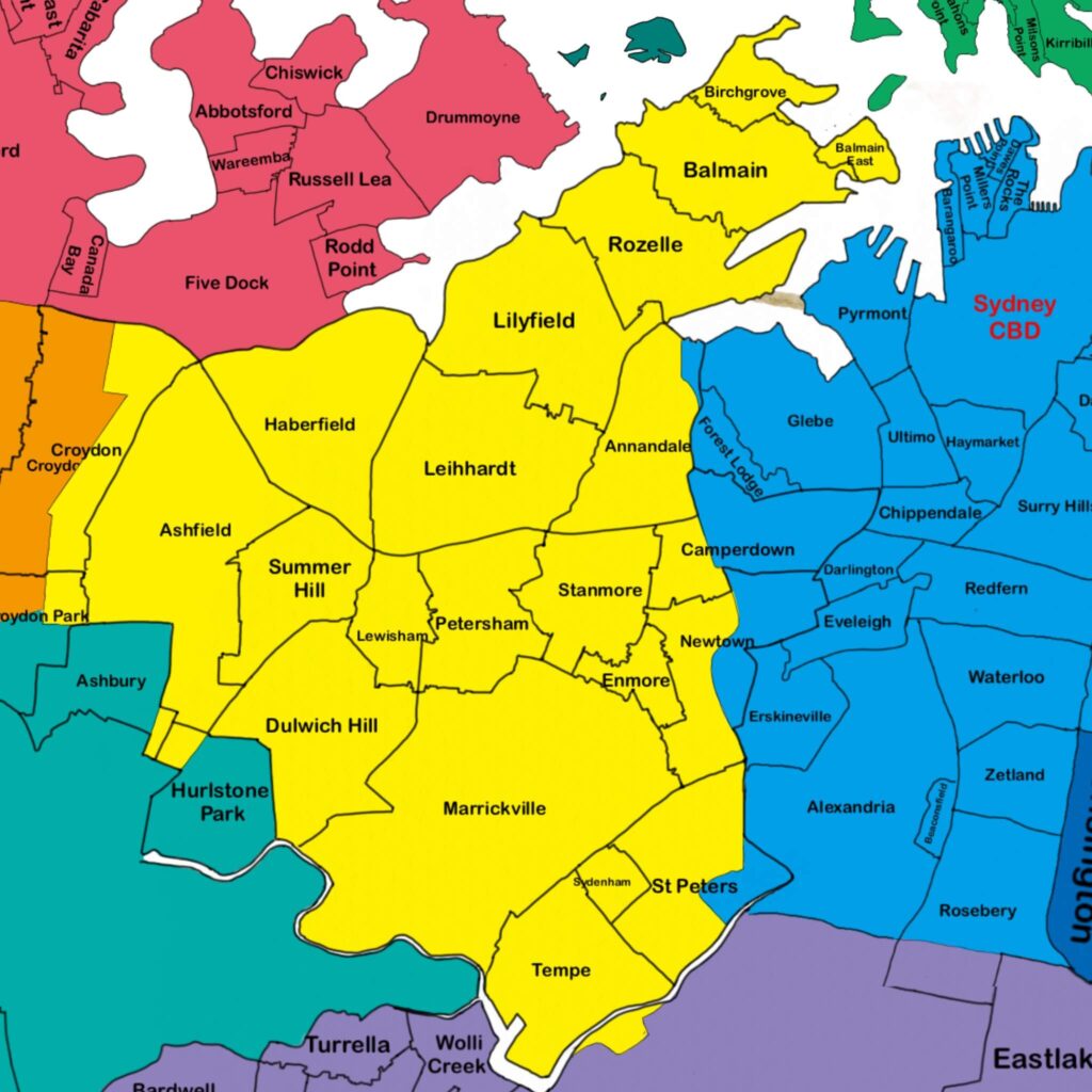 Inner west map