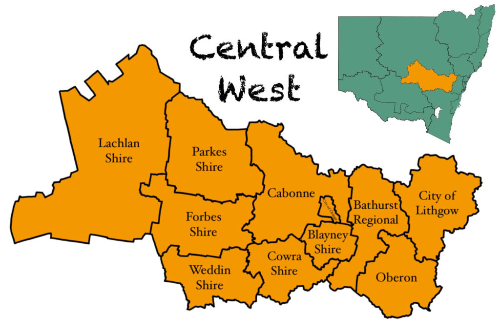 Central West Map