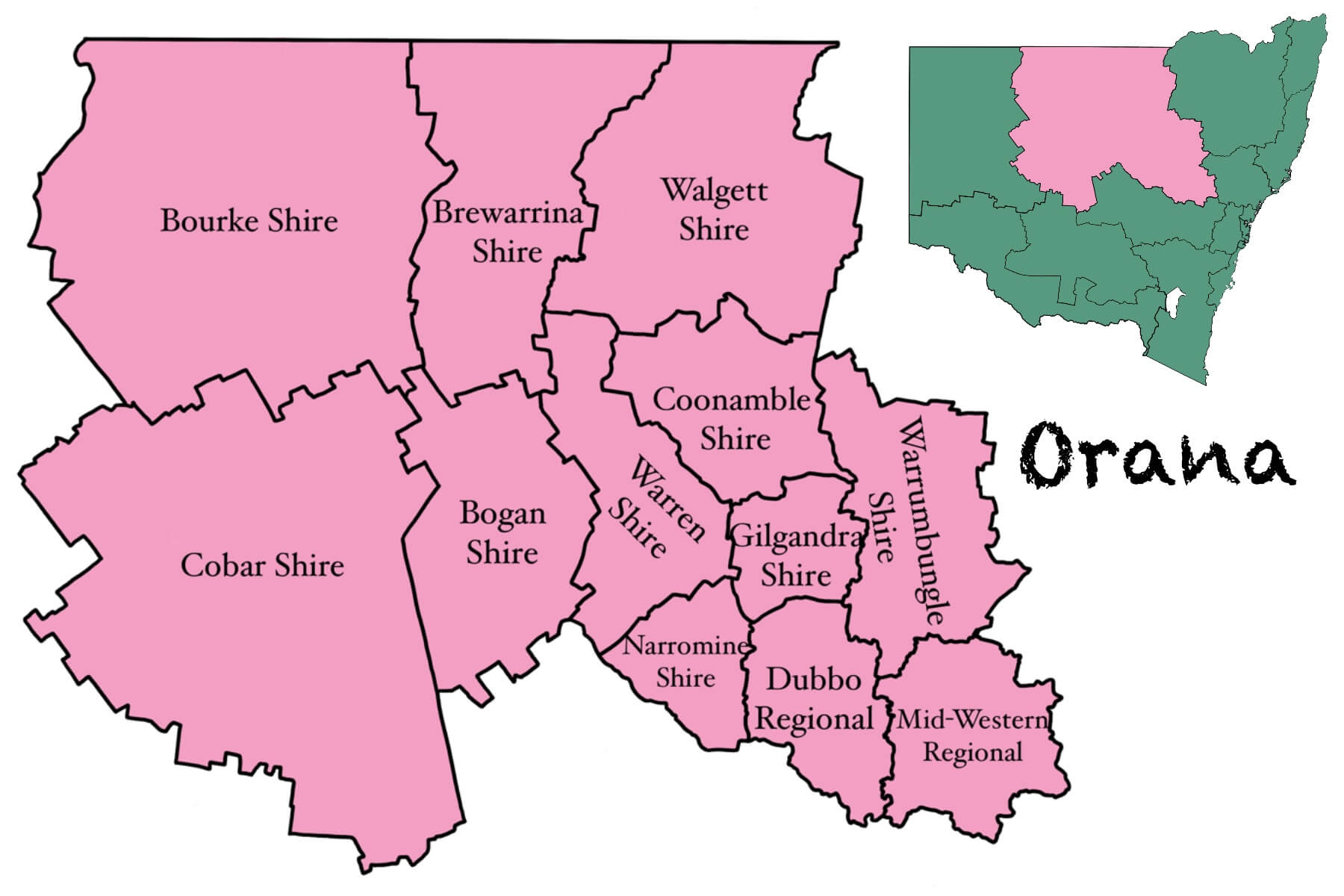 Orana Map