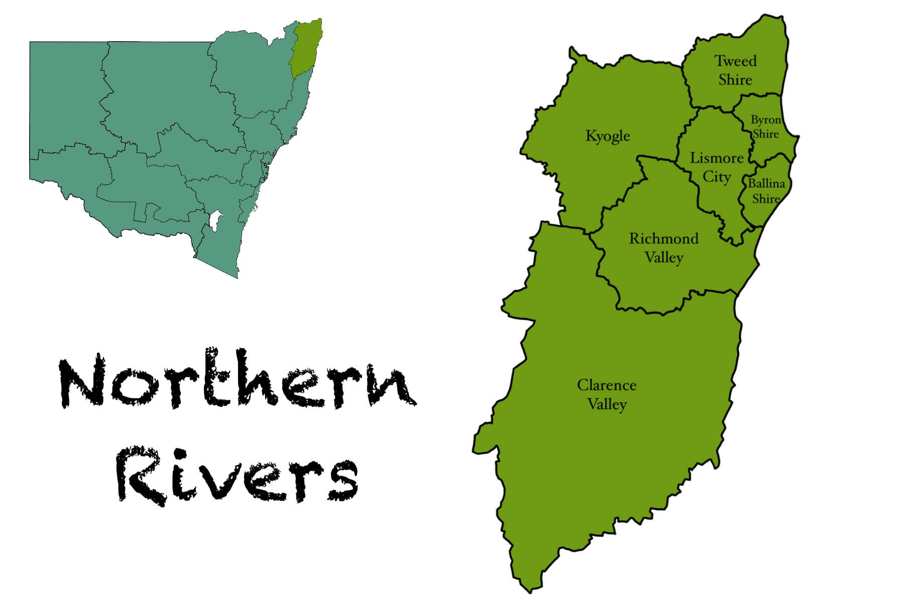 Northern Rivers Map