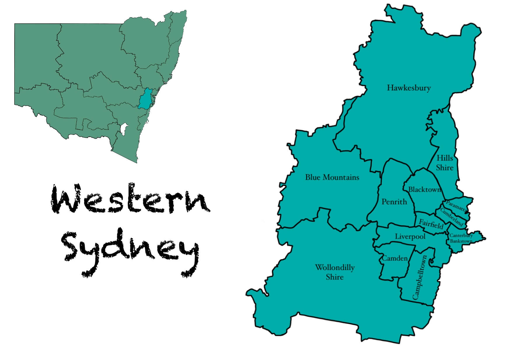 Western Sydney Map