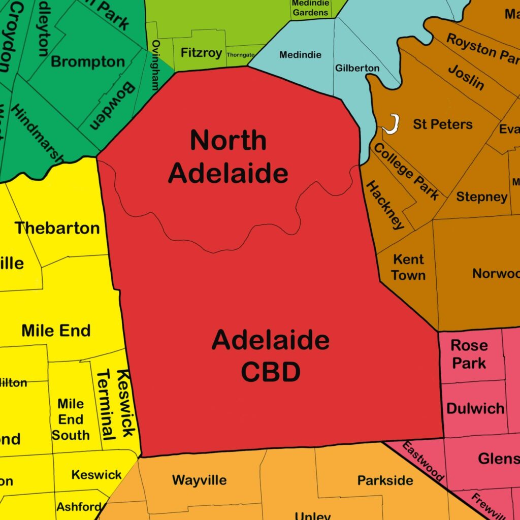 City of Adelaide Map